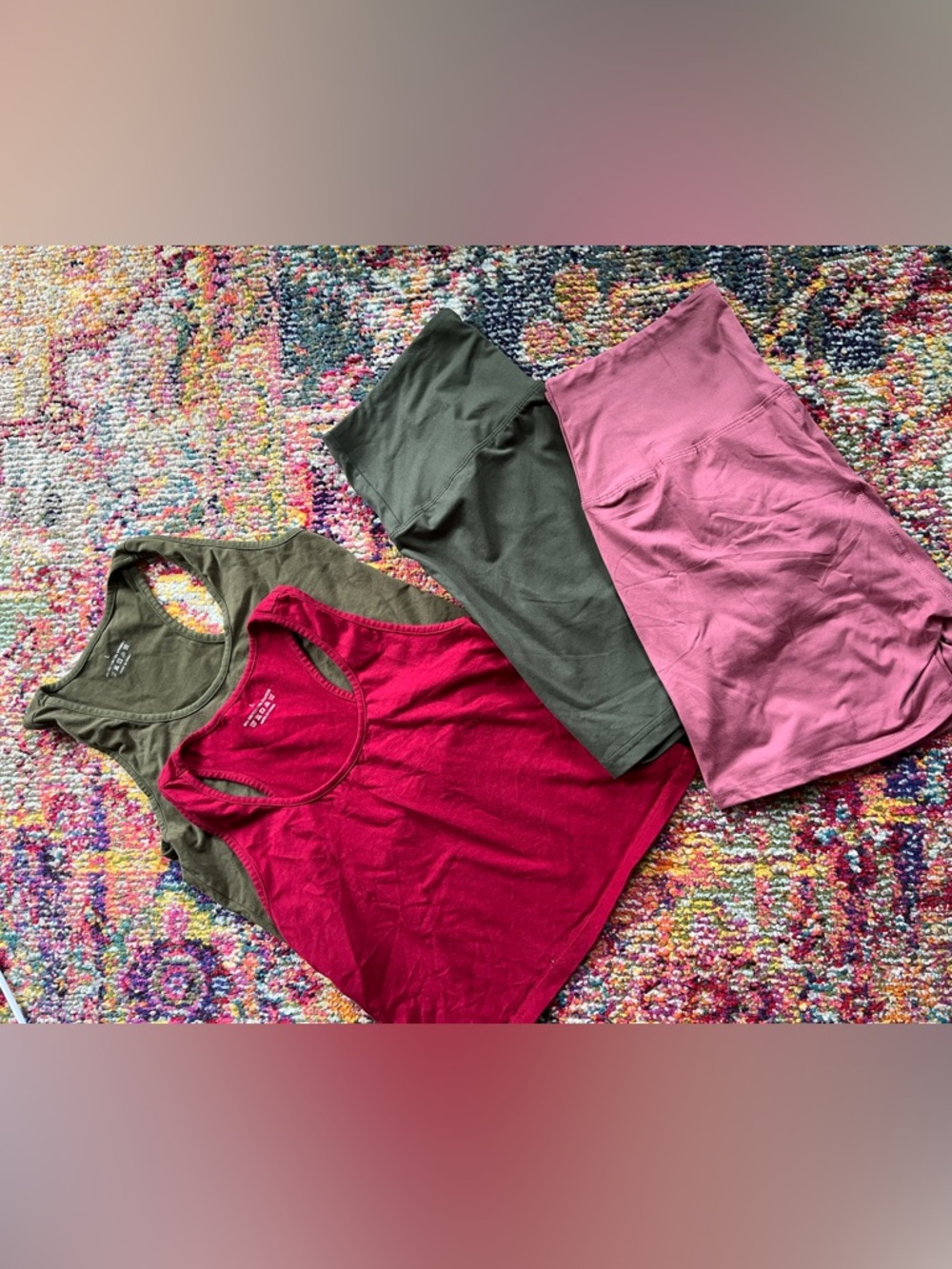 Biker shorts and tank bundle large